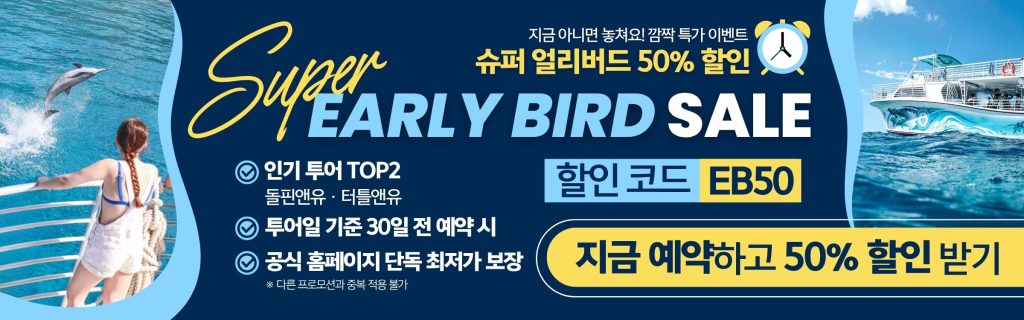 돌핀앤유 슈퍼 얼리버드 50% 할인