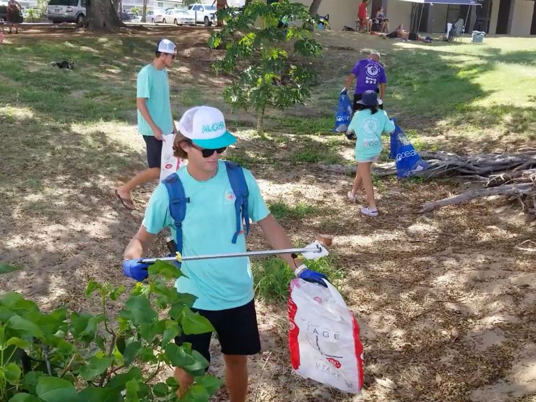 Makua Beach cleaning
