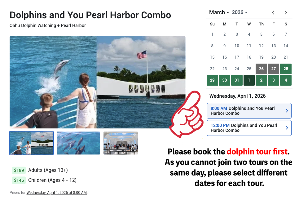 Dolphin & Pearl Harbor package 1