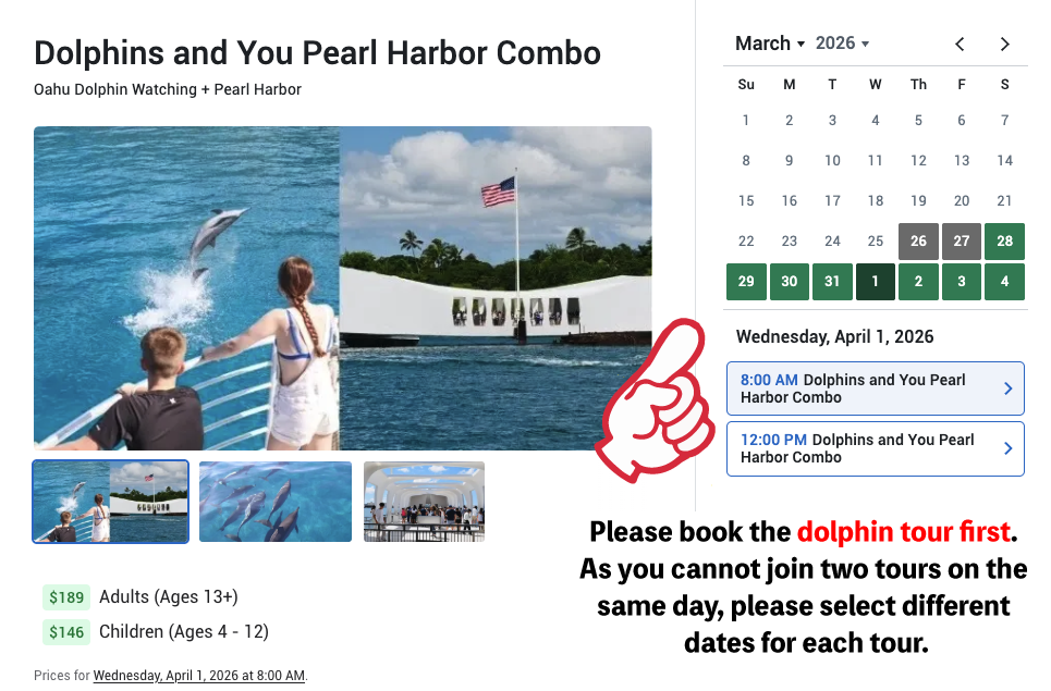 Dolphin & Pearl Harbor package 1
