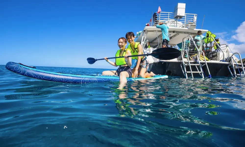 ハワイの海で遊ぶ