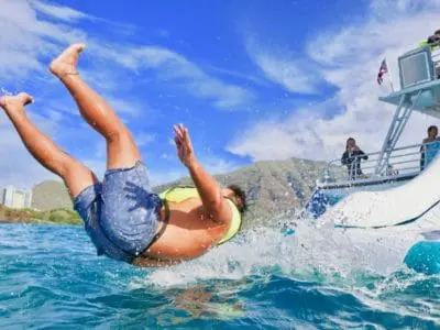 Dolphin Cruise Water Slide in Hawaii