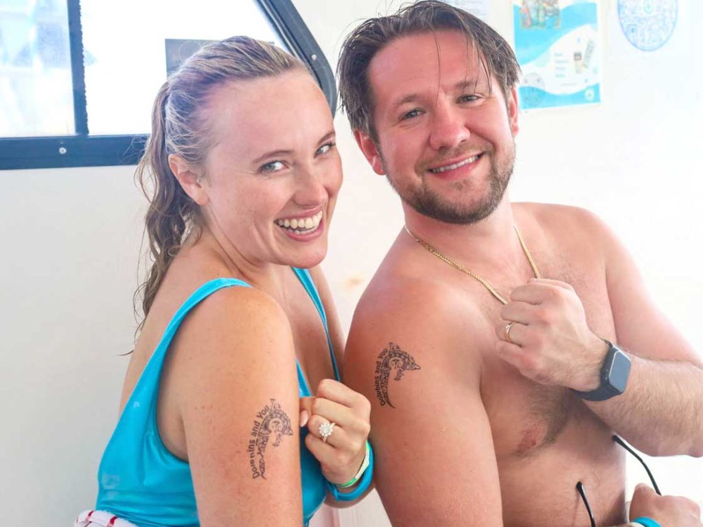 Dolphin watching tour tattoo