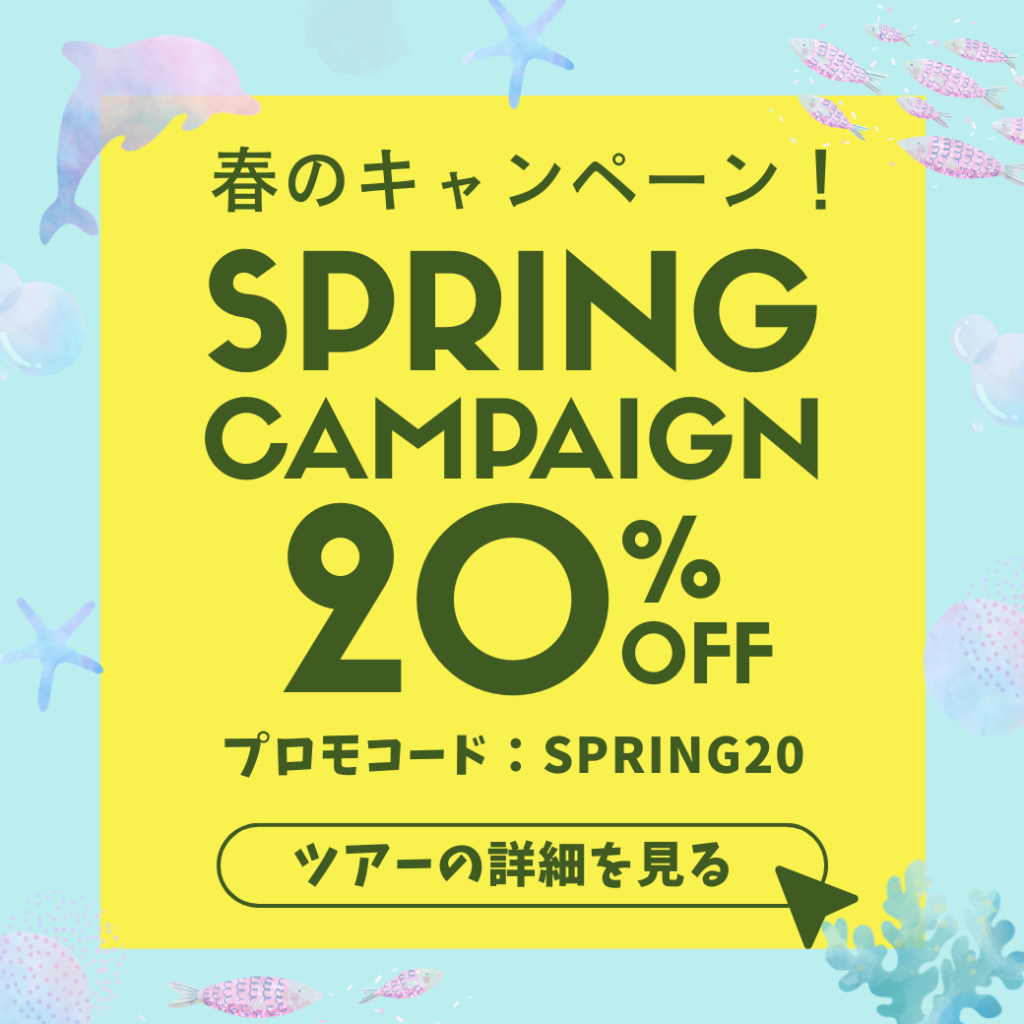 春のキャンペーン　20％オフ