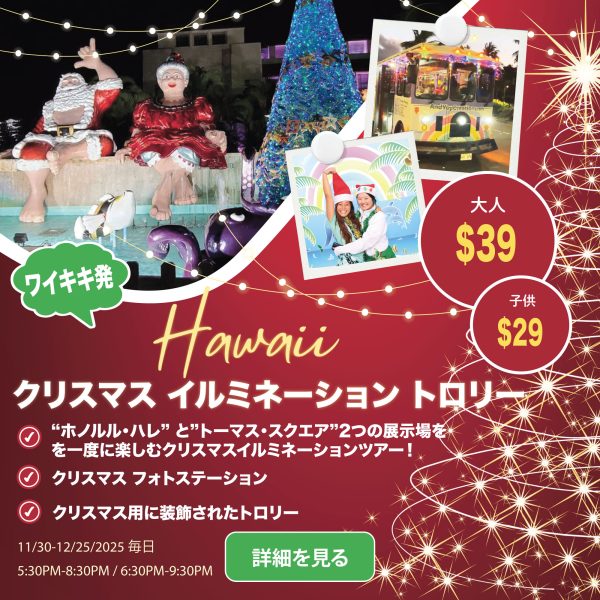 ハワイ クリスマストロリー