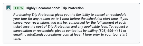Dolphins and You trip protection policy